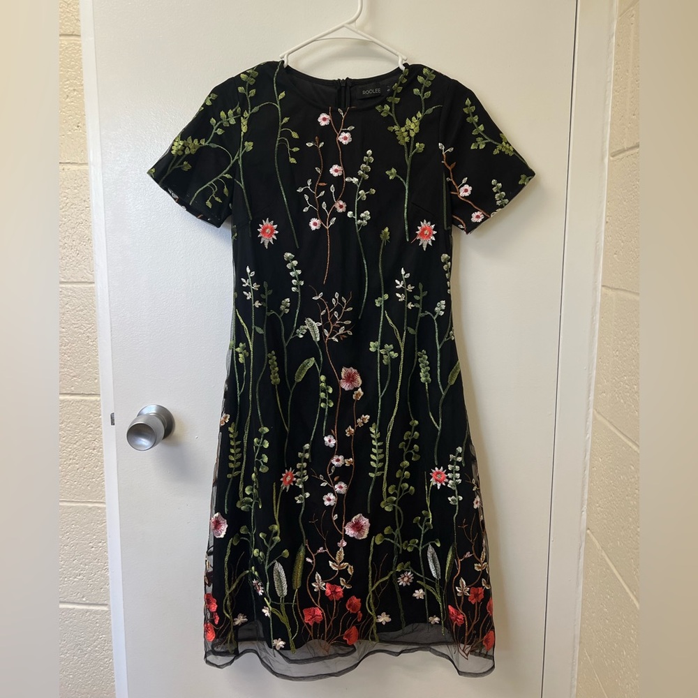 Black Embroidered Dress